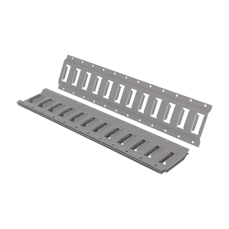 Vestil E-TRACK 2 FOOT GRAY, PK4 E-TRK-2-GY-4PK